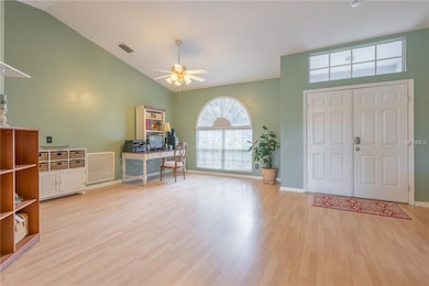 The dining area combines with living room to make 
