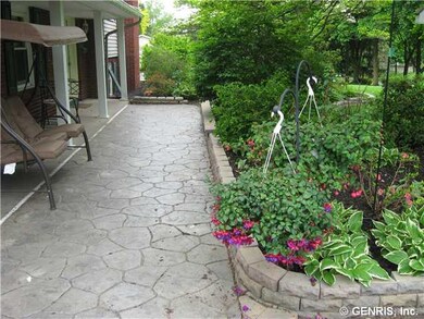 Exterior Front Stamped concrete front sidewalk