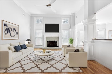 Virtually staged living room