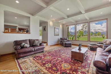 wide living room with teton shot