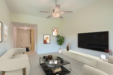 Family room virtually staged