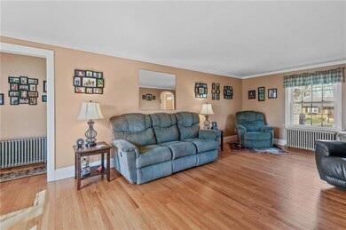 Front to back living room is roomy and bright with