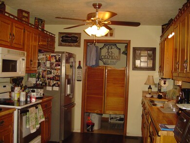 Kitchen has lots of work space.