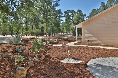 fresh landscape bark and plantings