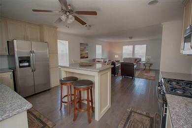 Center Island with Seating and Granite tops