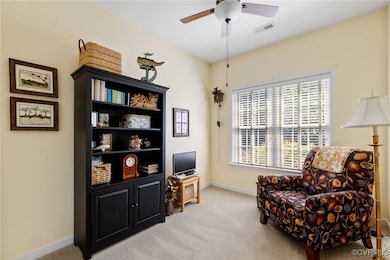 This bedroom is being used as a den.