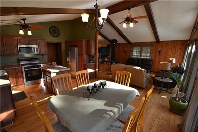 Open floorplan with hardwood floors