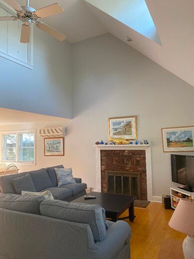 Vaulted ceiling and hearth