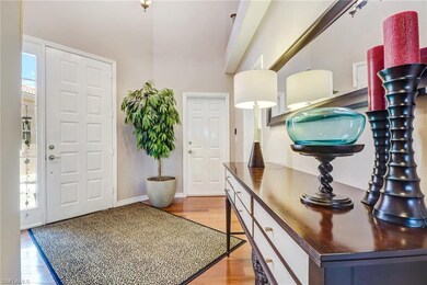 Volume ceilings in the foyer with lots of light