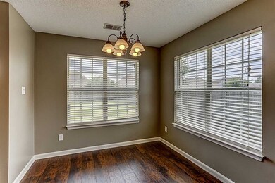 Beautiful new flooring faux wood blinds throughout