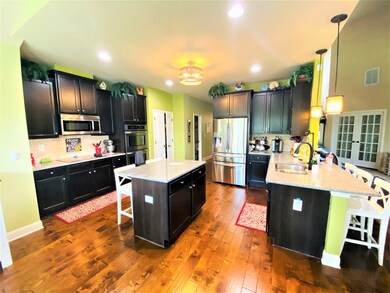 Open concept kitchen to family room