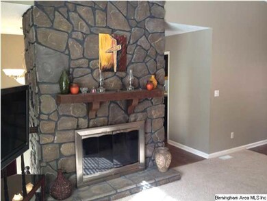 wood burning fireplace