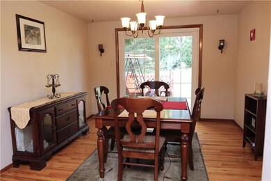 Dining Room 13x11 with sliding glass door to the d