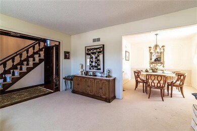 Formal dining and living area.