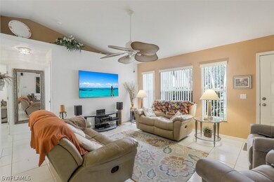 High ceiling living room
