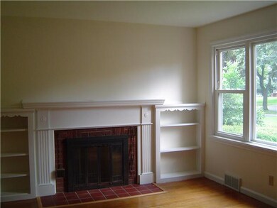 Living Room Hardwood floors, wood burning fireplac