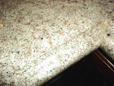Kitchen. Beveled edge granite counter to