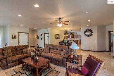 Open floor plan design for easy living and enterta