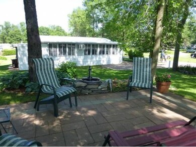 view of family room and shed