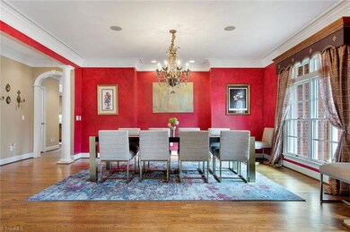 Dining Room. Note custom cornices.