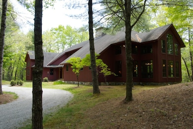 This stunning post and beam home sits at the peak