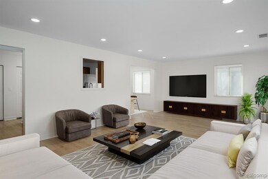 living room and dining room virtually staged