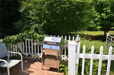 BBQ area at the rear of the garage.