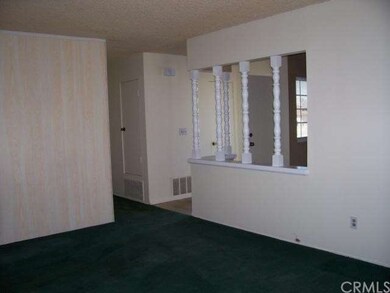 View from living room to front door