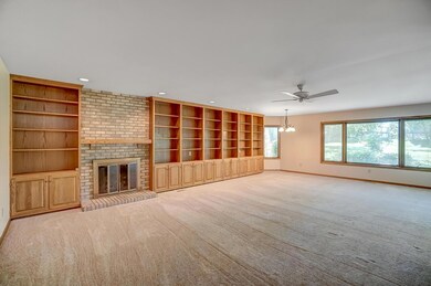 HUGE family room with fireplace!