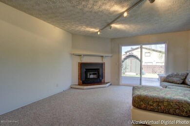 View of living room with fireplace