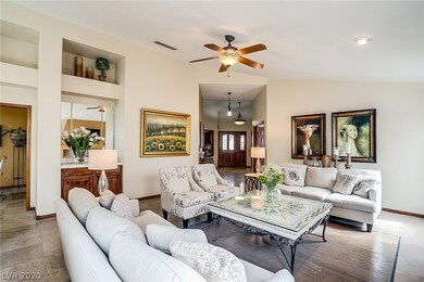 Large Great Room/Living Room with Pot Shelves and