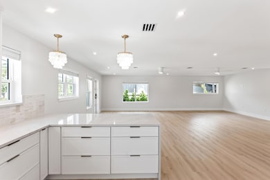 Kitchen with living room POV