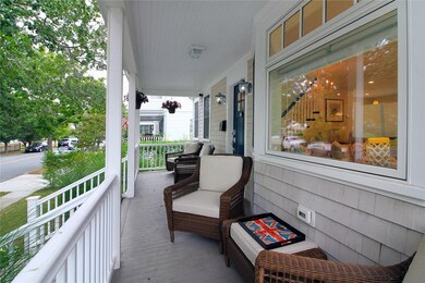 Generous space on the covered porch on the tree li