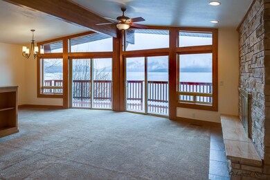 Living room lake view