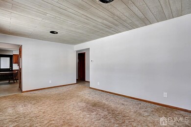 Living room into kitchen