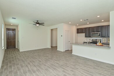 THE VIEW OF THE LIVING ROOM FROM THE BACK DOOR