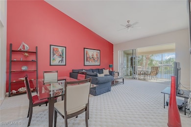 Open living space with dining area and living area