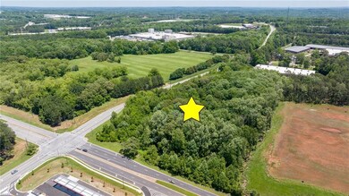 Bird's eye view of a heavily wooded area