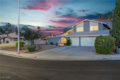 Twilight View of front property view in cul-de-sac