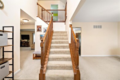 View as you walk into the house from the front doo