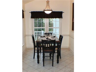 The morning room has vaulted ceilings and skylight