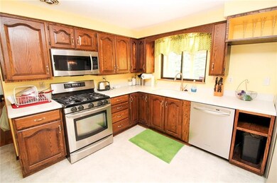 Kitchen with stainless steel appliances