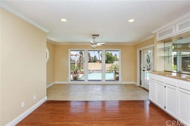 Dining area with view to pool