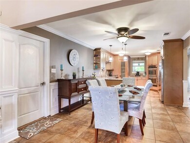 Large dining area right off the kitchen.  Perfect