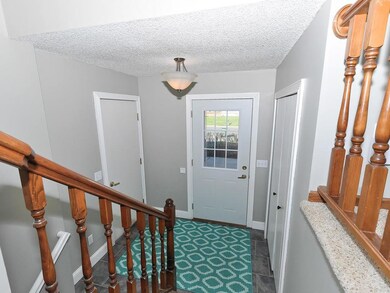 Garage and front door entryway.