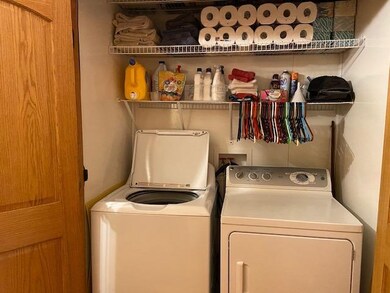 Laundry area in corner of the office