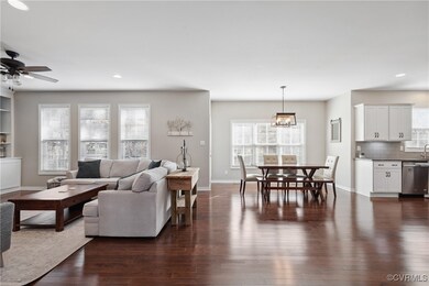 Living room featuring plenty of natural light, dar