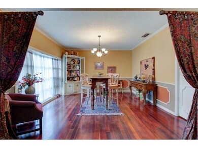 Dining room with door to kitchen