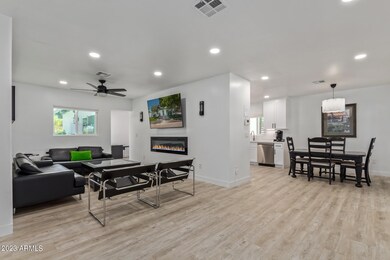 living room and kitchen shot