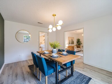 Dining room overlooking formal living room and kit